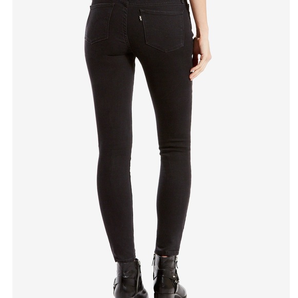 Levi’s Women's Black Skinny Jeans Midrise size 14 / 32 - Picture 2 of 10